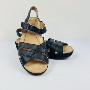 Vionic Tropic Violet Platform Sandal Size 6 Black